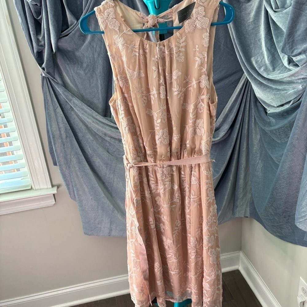 Anthropologie pink lace valentines dress size medium - Picture 2 of 9